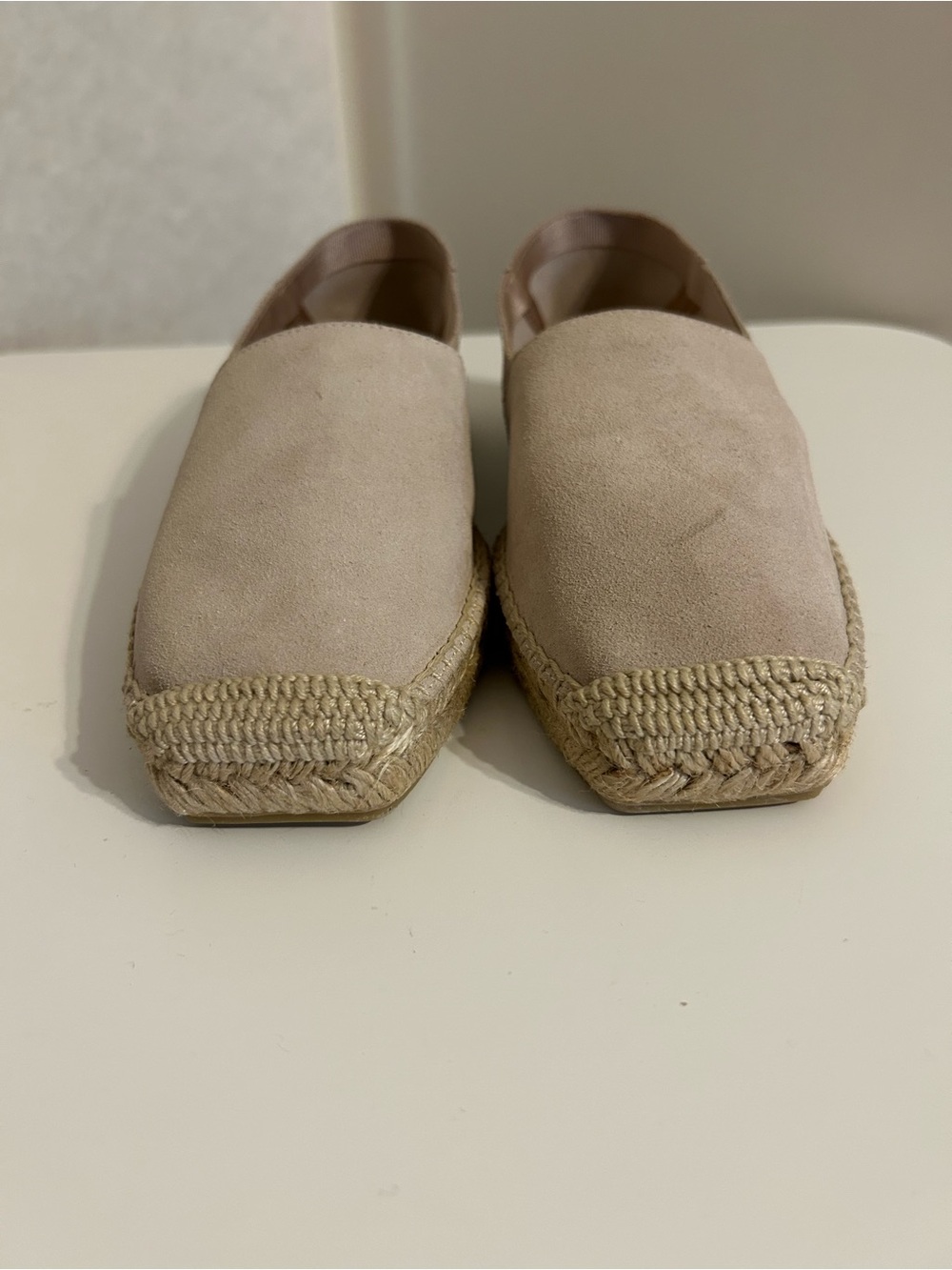 Banana Republic NEW Suede Espadrilles Flats 7 Shoes Ivory Mivano Italia - Picture 5 of 7